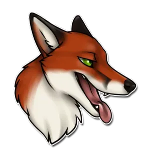 🔴 7fc4accc volpe, animale, cartone animato, furry, mammifero whatsapp sticker