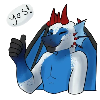 ✅ cd54c024 Yes! 龙, 兽人, 赞, 是, 同意 telegram sticker