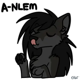 👅 3a4cefa4 A-NLEM động vật, nhân thú, furry, chó sói, dễ thương, hoạt hình telegram sticker