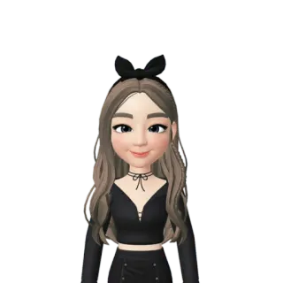 🖤 0d6c2e09 头像, 女性, 卡通, 数字艺术 telegram sticker