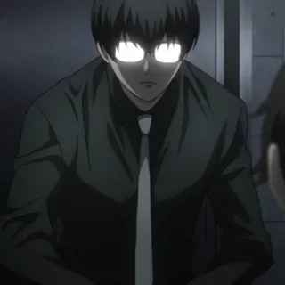 😎 9bd15b6b Anime, Man, Bril, Donker, Serieus, Stropdas, Formeel telegram sticker