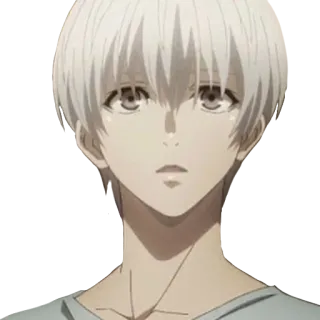 🤨 268ce3f1 Ken Kaneki Tokyo Ghoul アニメ, 漫画, キャラクター, 白髪, 東京喰種, 金木研 telegram sticker