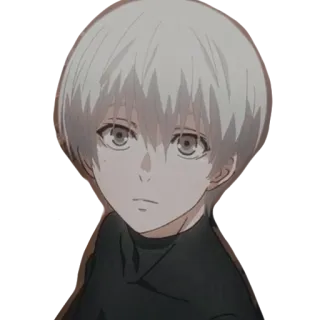 😅 a82fe345 Ken Kaneki Tokyo Ghoul アニメ, 漫画, 東京喰種, 金木, 金木研, 喰種, 白髪, アニメ 男の子 telegram sticker