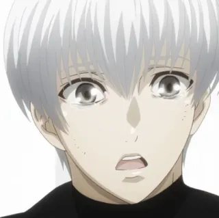 🇦🇴 1315c00e Ken Kaneki Tokyo Ghoul 动漫, 悲伤, 哭泣, 东京食尸鬼, 金木研 telegram sticker