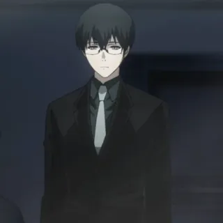 🇦🇴 4684423a Haise Sasaki Tokyo Ghoul 动漫, 东京喰种, 佐佐木琲世, 角色, 漫画, 西装, 眼镜 telegram sticker