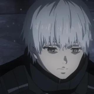 🎩 884c01b2 Ken Kaneki Tokyo Ghoul 动漫, 东京喰种, 金木研, 喰种, 黑暗, 角色 telegram sticker