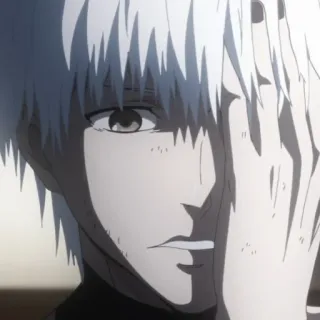 🇦🇴 fd1d10b6 Ken Kaneki Tokyo Ghoul 动漫, 东京喰种, 金木, 金木研, 喰种, 白发 telegram sticker