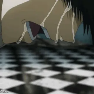 🕹 612168b1 huilen, verdriet, tranen, anime, emotie, nood telegram sticker