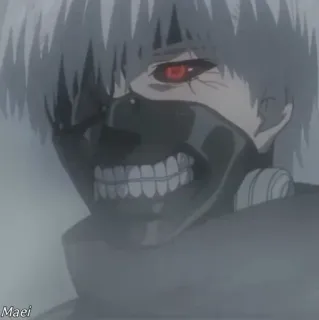 🕹 84fd7dc3 Ken Kaneki Tokyo Ghoul Anime, Gore, Masker, Horror, Fantasy telegram sticker