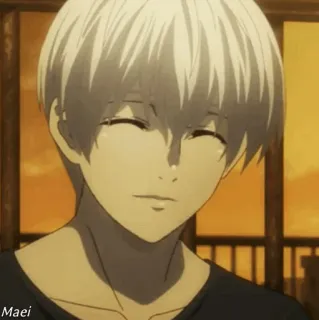 🕹 9ec15789 Maei Anime, Portret, Man, Lachend, Personage telegram sticker