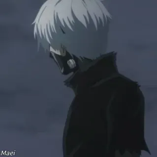 🕹 eb01ef98 Ken Kaneki Tokyo Ghoul Anime, Masker, Ghoul, Manga, Ken Kaneki, Tokyo Ghoul, Donker, Personage telegram sticker