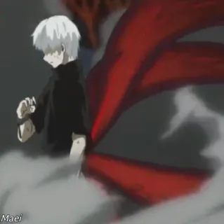 🕹 f91dfbdd Ken Kaneki Tokyo Ghoul Maei Anime, Ghoul, Tokyo Ghoul, Kaneki, Bovennatuurlijk, Dark fantasy telegram sticker