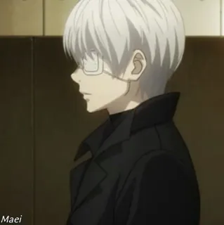 🕹 ff1d30bf Ken Kaneki Tokyo Ghoul Anime, Tokyo Ghoul, Ken Kaneki, Ghoul, Wit Haar, Personage, Animatie telegram sticker