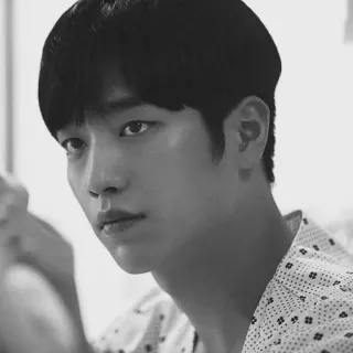 ➖ 3f9f4f90 Person, Mann, Porträt, Schwarzweiß, Gesicht, Augen whatsapp sticker