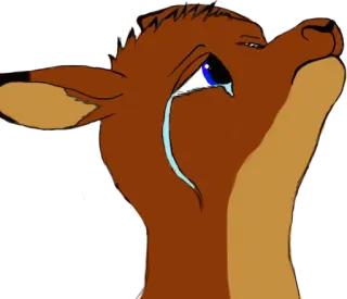 😢 4360007f nai, khóc, nước mắt, động vật, buồn, hoạt hình telegram sticker