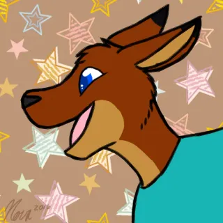 😀 7a0c4ab7 động vật, hươu, phim hoạt hình, hình minh họa, ngôi sao, nghệ thuật telegram sticker