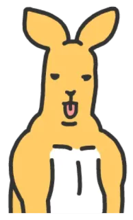 😐 1c38debc Känguru, Tier, Cartoon, Lustig, Niedlich telegram sticker