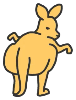 😐 ff486bf2 Känguru, Tier, Beuteltier, Australien, Wildtier, Säugetier telegram sticker