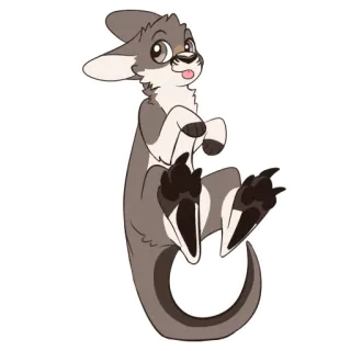 😜 c0d78199 canguro, cartone animato, animale, carino, marsupiale, peloso whatsapp sticker