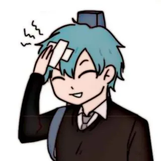 🧊 bc654a94 Kartun, Terluka, Cedera kepala, Plester, Anime, Karakter whatsapp sticker