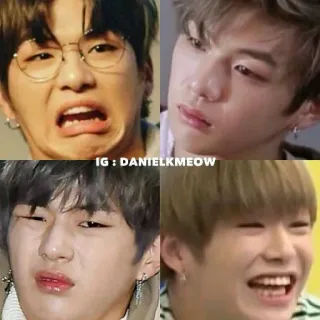 😒 5d558f77 IG : DANIELKMEOW Mème, Têtes drôles, Expressions faciales, Asiatique, Célébrité whatsapp sticker