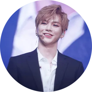 😇 0897ea8d Kang Daniel kpop, 偶像, 歌手, 肖像, 男人, 微笑, 西装 telegram sticker