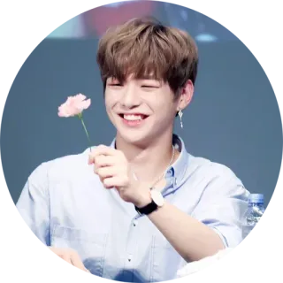 🌺 bc2e0c4f 人, 男性, 花, 微笑, 肖像, 男孩 telegram sticker