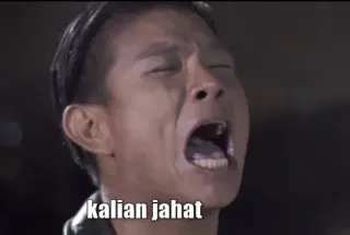😩 729b7afc kalian jahat Meme, Ekspresi, Sedih, Marah, Indonesia telegram sticker