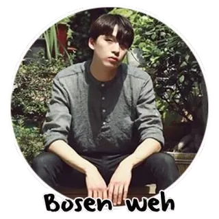 😕 50c194dc Bosen weh 사람, 앉아있는, 인물사진, 야외, 나무, 스티커 whatsapp sticker