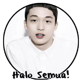 😀 5d6fb726 Halo Semua! 인사, 안녕하세요, 인도네시아어, 사람, 남자 whatsapp sticker