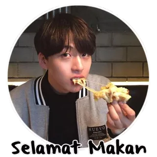 🍕 93bb2694 Selamat Makan 먹는, 음식, 남자, 피자, 치즈 whatsapp sticker