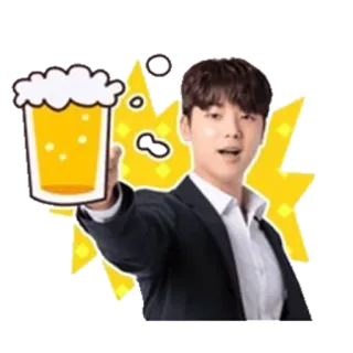 🍺 37f9ead2 男人, 啤酒, 饮料, 快乐, 庆祝 telegram sticker