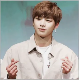 ✨ 6448f6c3 인물사진, 사람, 남자, 한국인, 하트, 손가락 하트, 귀여운 whatsapp sticker