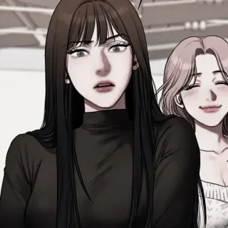 💀 393f36ea 女性, 动漫, 卡通, 女孩, 朋友 telegram sticker