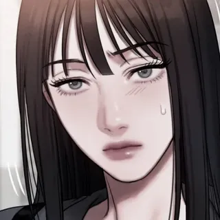 💀 54c7cefa 女人, 动漫, 漫画, 女孩, 肖像 telegram sticker