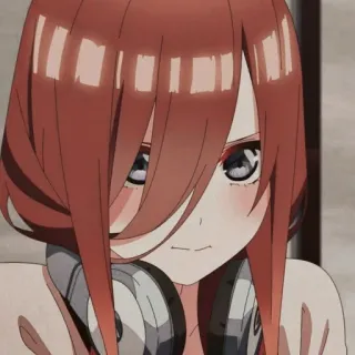 🔪 896057a3 Anime, Ragazza, Cuffie whatsapp sticker