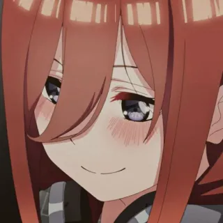 🔪 be51d334 Miku Nakano The Quintessential Quintuplets Anime, Manga, Ragazza, Carina, Kawaii whatsapp sticker