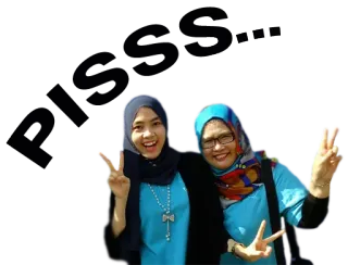 ✌ 07714227 人々, 笑顔, ピースサイン, 友情, ポートレート telegram sticker