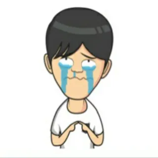 🕴 1243e5be khóc, buồn, khó chịu, hoạt hình, nước mắt, cảm xúc whatsapp sticker