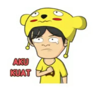 🕴 5c828aa8 AKU KUAT Hoạt hình, Nhân vật, Aku Kuat, Indonesia, Cảm xúc, Buồn whatsapp sticker