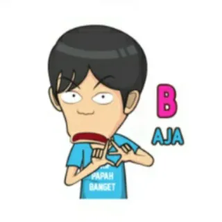 🕴 bd332216 B AJA hoạt hình, nhân vật, cử chỉ, biểu cảm, b aja whatsapp sticker