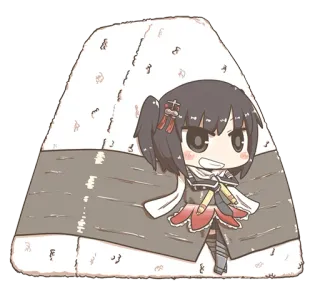 🍙 5735ecae Anime, Chibi, Onigiri, Kawaii, Japonês whatsapp sticker