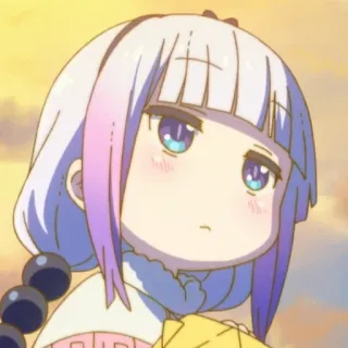 💉 0d095a0e Kanna Kamui Miss Kobayashi's Dragon Maid Anime, Drache, Süß, Kanna, Kawaii telegram sticker