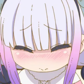 🍩 64d4cd62 Kanna Kamui Miss Kobayashi's Dragon Maid Anime, Drache, Süß, Kanna, Kawaii telegram sticker