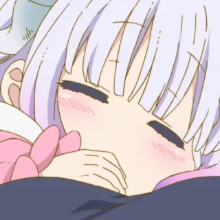 🍡 7062c56d Anime, Schlafend, Süß, Mädchen, Kawaii telegram sticker