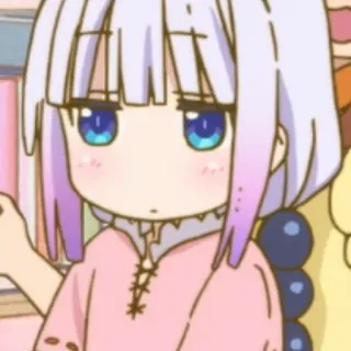 🥧 a5a98b99 Kanna Kamui Miss Kobayashi's Dragon Maid Anime, Niedlich, Drache, Kanna, Kawaii telegram sticker