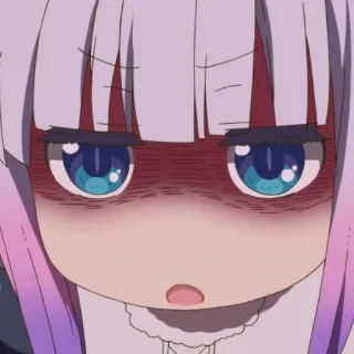 💉 bd6c5b37 Kanna Kamui Miss Kobayashi's Dragon Maid Anime, Kanna, Drache, Süß, Ausdruck telegram sticker