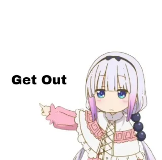 🤌 247f2d72 Kanna Kamui Miss Kobayashi's Dragon Maid Get Out Аниме, Канна, Дракон-горничная Кобаяши, Указывает, Милый, Чиби whatsapp sticker