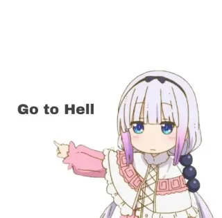 🤌 4a610272 Kanna Kamui Miss Kobayashi's Dragon Maid Go to Hell Аниме, Dragon Maid, Канна, Канна Камуи, Иди в ад, Оскорбительный whatsapp sticker