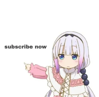 🤌 860e40f5 Kanna subscribe now аниме, Канна Камуи, Дракон-горничная Кобаяши, милый, подписаться whatsapp sticker